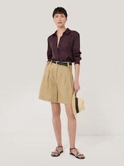 Jigsaw Purple/Burgandi Silk Twill Shirt - Image 2 of 6