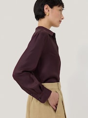 Jigsaw Purple/Burgandi Silk Twill Shirt - Image 3 of 6