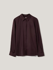 Jigsaw Purple/Burgandi Silk Twill Shirt - Image 6 of 6