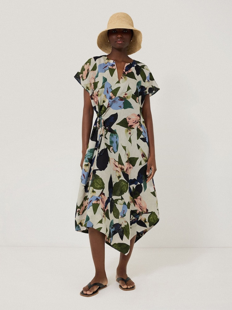 Jigsaw Multi Future Botanic 100% Linen Dress - Image 4 of 4