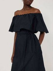 Jigsaw Blue Off The Shoulder 100% Cotton Poplin Dress - Image 2 of 6