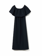 Jigsaw Blue Off The Shoulder 100% Cotton Poplin Dress - Image 6 of 6