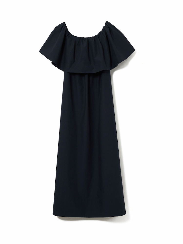 Jigsaw Blue Off The Shoulder 100% Cotton Poplin Dress - Image 6 of 6