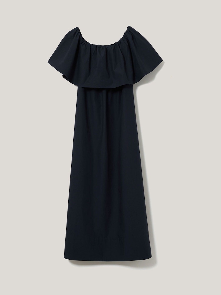 Jigsaw Blue Off The Shoulder 100% Cotton Poplin Dress - Image 7 of 7 Jigsaw Blue Off The Shoulder 100% Cotton Poplin Dress - Image 7 of 7