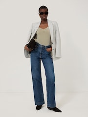 Jigsaw Grey Modal Lace Vest - Image 3 of 5
