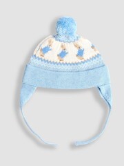 JoJo Maman Bébé Blue Peter Rabbit™ Knit Bobble Hat - Image 1 of 3