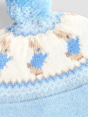 JoJo Maman Bébé Blue Peter Rabbit™ Knit Bobble Hat - Image 3 of 3