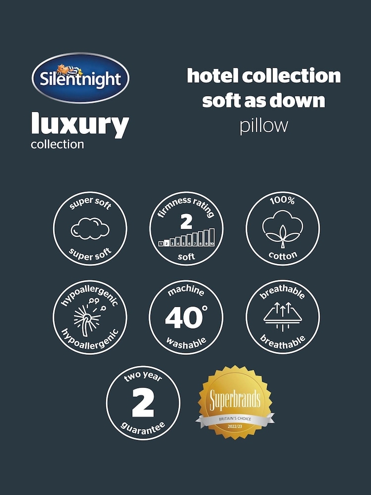 Silentnight Hotel Collection Soft as Down Cotton Pillow - Image 6 of 6