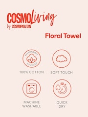 Cosmo Living 4 Pack Floral Design Floral Design Towel Bale - Image 6 of 6