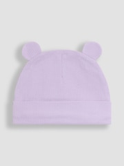 JoJo Maman Bébé Purple 2- Pack Bear Baby Hat - Image 4 of 5