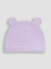 JoJo Maman Bébé Purple 2- Pack Bear Baby Hat - Image 5 of 5