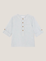 Monsoon Natural Stripe Cotton 100% Cotton Shirt - Image 1 of 3