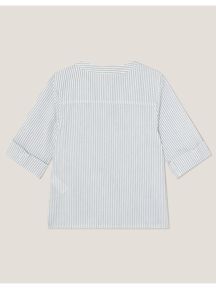 Monsoon Natural Stripe Cotton 100% Cotton Shirt - Image 2 of 3