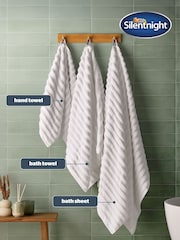 Silentnight 6 Pack White Ribbed Cotton Towel Bale - Image 2 of 6