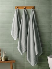 Silentnight 6 Pack Grey Luxury Waffle Cotton Towel Bale - Image 1 of 6