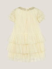 Monsoon Yellow Baby Alexandra Embellished Swing Dress - Image 2 of 3