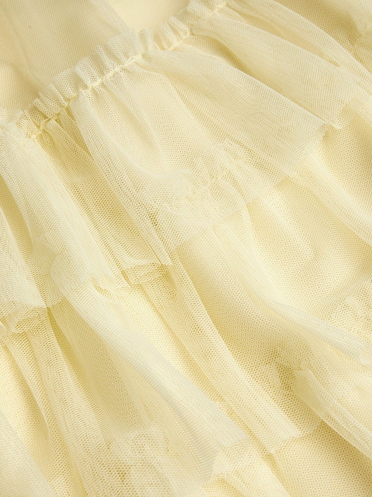 Monsoon Yellow Baby Alexandra Embellished Swing Dress - Image 3 of 3