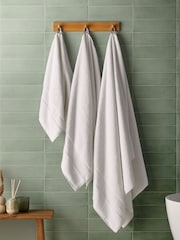Silentnight 6 Pack White Luxury Waffle Cotton Towel Bales - Image 1 of 6