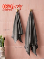 Cosmo Living 4 Pack Charcoal Textured Cotton Towel Bale - Image 2 of 6