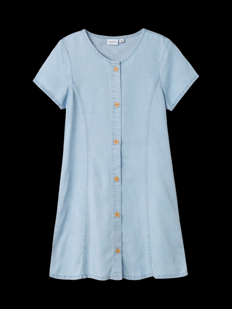 Name It Blue Button Through Denim Dress - Image 2 of 4 Name It Blue Button Through Denim Dress - Image 2 of 4