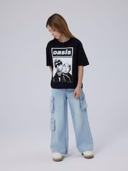 Negro - Name It Kids Oasis Licenced Short Sleeve T-Shirt - Imagen 1 de 5
