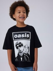 Negro - Name It Kids Oasis Licenced Short Sleeve T-Shirt - Imagen 2 de 5