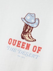 Name It White Cowgirl Boot Print Cap Sleeve T-Shirt - Image 5 of 5