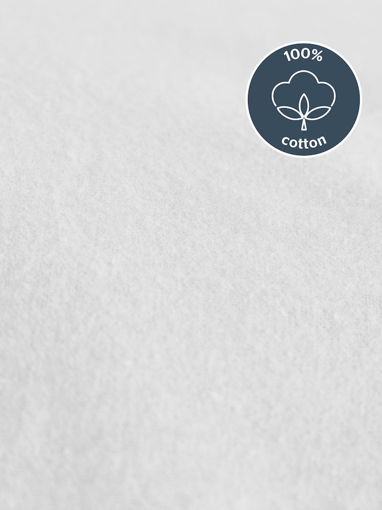 Silentnight White 100% Brushed Cotton Fitted Sheet - Image 2 of 6