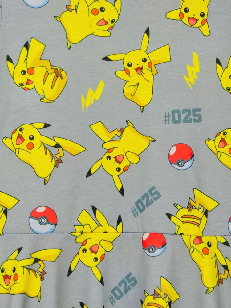 Vanilla Underground Grey Girls Pokemon Short Sleeve Skater Dress - Image 5 of 5