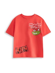 Vanilla Underground Red Boys Teenage Mutant Ninja Turtles Raph Short Sleeved 100% Cotton T-Shirt - Image 1 of 6