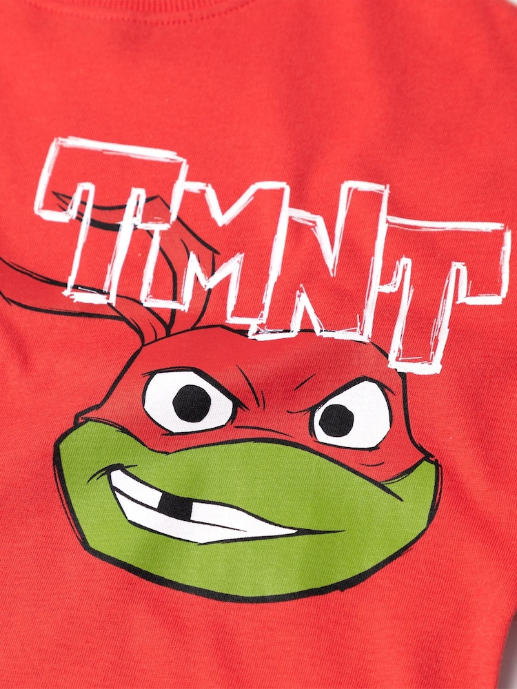 Vanilla Underground Red Boys Teenage Mutant Ninja Turtles Raph Short Sleeved 100% Cotton T-Shirt - Image 3 of 6