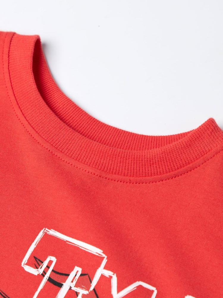 Vanilla Underground Red Boys Teenage Mutant Ninja Turtles Raph Short Sleeved 100% Cotton T-Shirt - Image 4 of 6