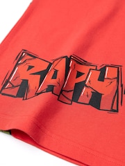 Vanilla Underground Red Boys Teenage Mutant Ninja Turtles Raph Short Sleeved 100% Cotton T-Shirt - Image 5 of 6