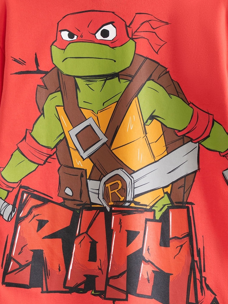 Vanilla Underground Red Boys Teenage Mutant Ninja Turtles Raph Short Sleeved 100% Cotton T-Shirt - Image 6 of 6 Vanilla Underground Red Boys Teenage Mutant Ninja Turtles Raph Short Sleeved 100% Cotton T-Shirt - Image 6 of 6