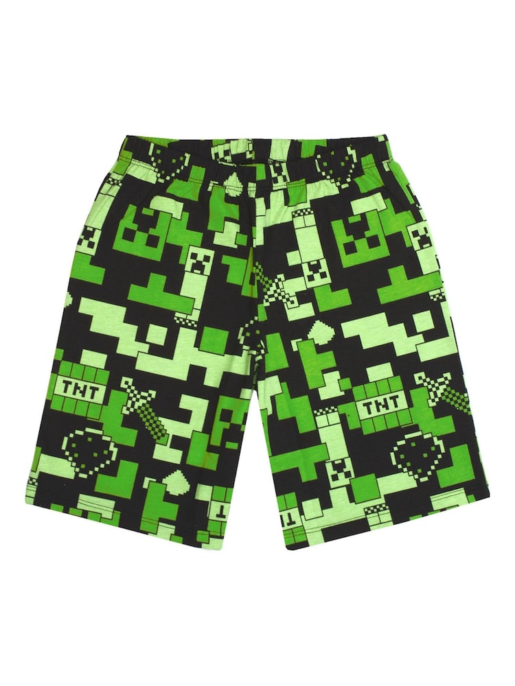 Buy Vanilla Underground Green Boys Minecraft Short Sleeve Short Leg 100 ...