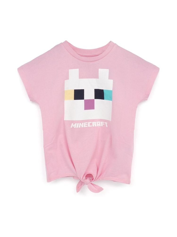 Vanilla Underground Pink Girls Minecraft Short Sleeved T-Shirt - Image 1 of 3