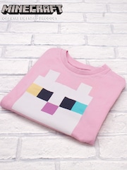 Vanilla Underground Pink Girls Minecraft Short Sleeved T-Shirt - Image 2 of 3