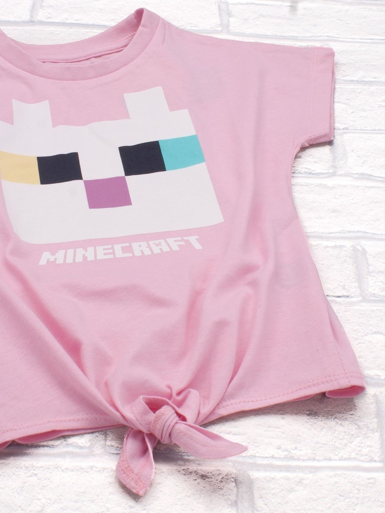 Vanilla Underground Pink Girls Minecraft Short Sleeved T-Shirt - Image 3 of 3