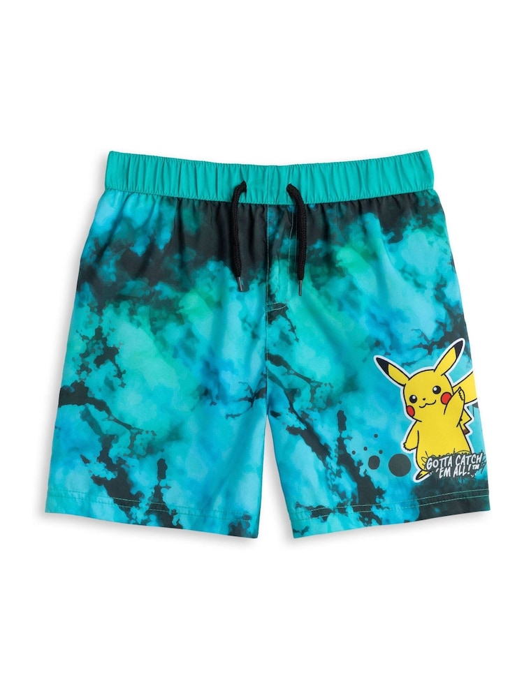 Vanilla Underground Green Boys Pokemon Pikachu Swim Shorts - Image 1 of 6