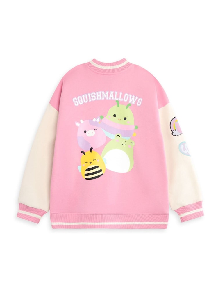Vanilla Underground Pink Girls Squishmallows Bomber Jacket - Image 2 of 6 Vanilla Underground Pink Girls Squishmallows Bomber Jacket - Image 2 of 6