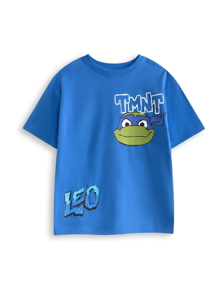 Vanilla Underground Blue Boys Teenage Mutant Ninja Turtles Leo Short Sleeved 100% Cotton T-Shirt - Image 1 of 6