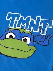 Vanilla Underground Blue Boys Teenage Mutant Ninja Turtles Leo Short Sleeved 100% Cotton T-Shirt - Image 3 of 6