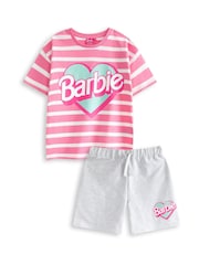 Vanilla Underground Pink Girls Barbie 100% Cotton T-Shirt and Shorts Set - Image 1 of 6