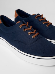 Threadbare Navy Canvas Trainers - Image 3 of 4
