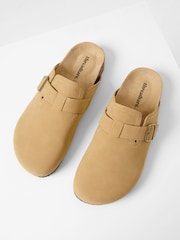 Threadbare Natural Faux Suede Mule Sandals - Image 2 of 4