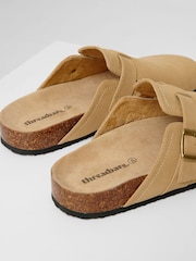 Threadbare Natural Faux Suede Mule Sandals - Image 4 of 4