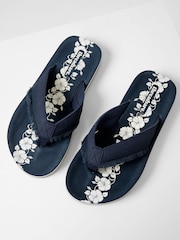 Синий - Threadbare Fringe Detail Sandals - Изображение 1 из 4
