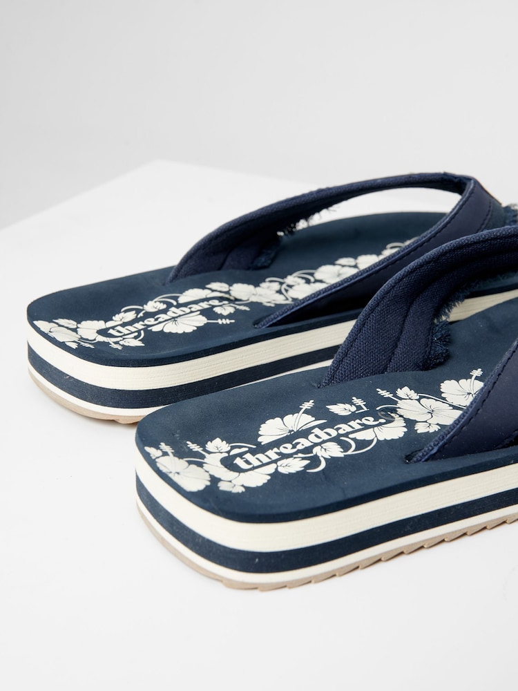 Threadbare Blue Fringe Detail Sandals - Image 4 of 4 Threadbare Blue Fringe Detail Sandals - Image 4 of 4