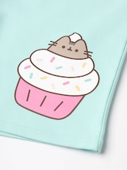 Vanilla Underground Grey Girls 100% Cotton Pusheen T-Shirt and Shorts Set - Image 5 of 6