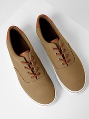 Threadbare Khaki Canvas Trainers - Image 2 of 4
